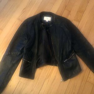 Black leather jacket